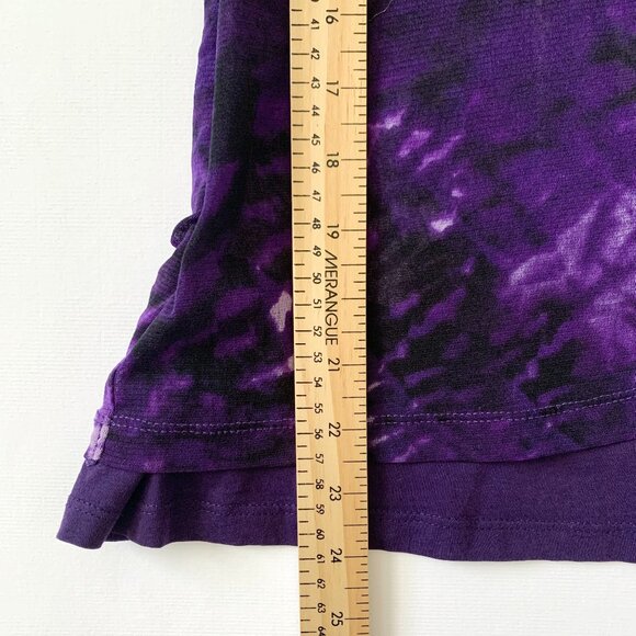 Vintage Olsen Y2K Purple Mesh Wrap Top Whimsigoth Witchy Fairy Sultry Boho Cyber - Picture 12 of 16